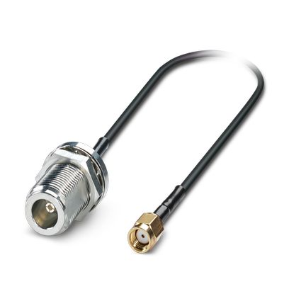 Phoenix Contact Coaxial Cordset; NBC-COX-CNB/0.5-S/COX-CLM; Female Straight to Male Straight; 0.5m FRNC Cable
